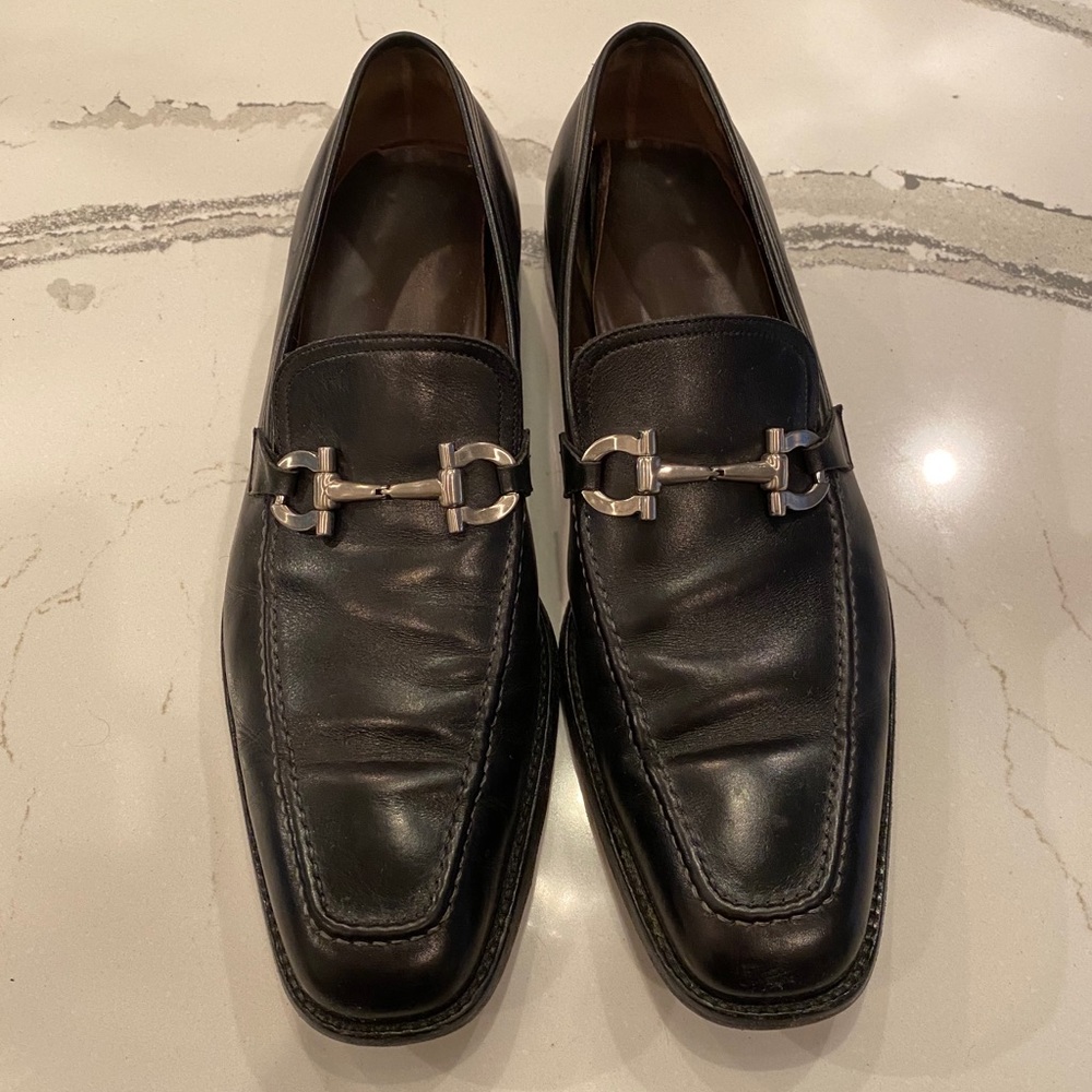 Authentic Men’s Ferragamo Black Leather Shoes
